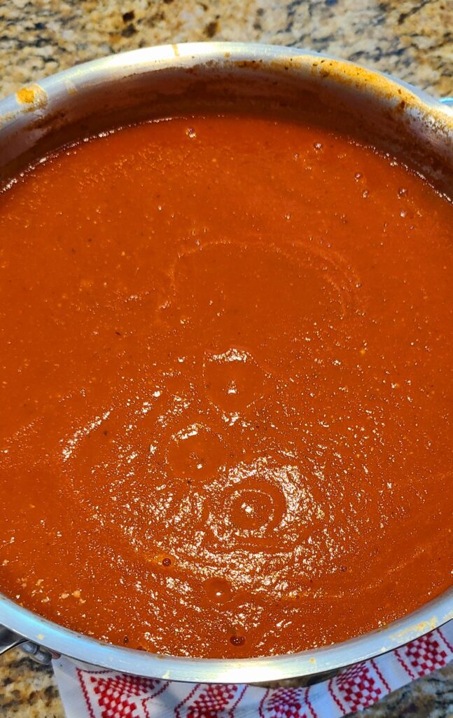 Red Pasta sauce in a pot